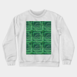 Circles and Square Pattern Crewneck Sweatshirt